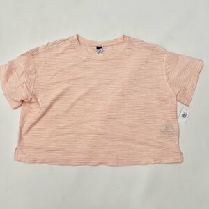 Old Navy oversized short sleeve striped t shirt in pink/orange NWT size …